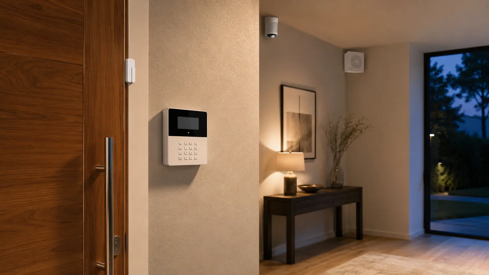 Konut girişinde akıllı alarm sistemi